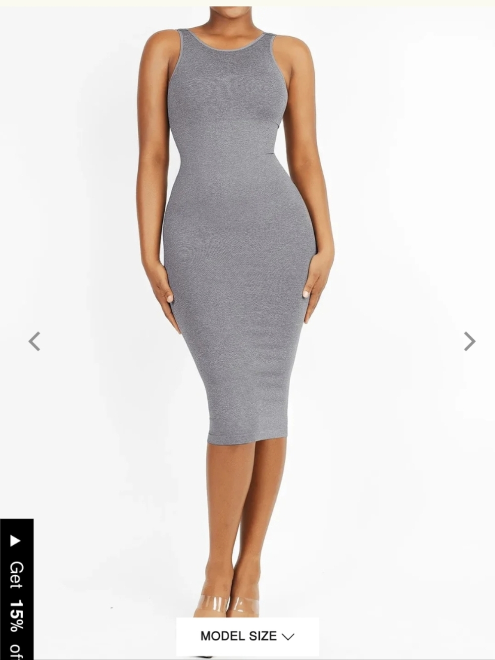 Popilush Shapeweaar Eco Friendly Sculpture Midi Dress NWT